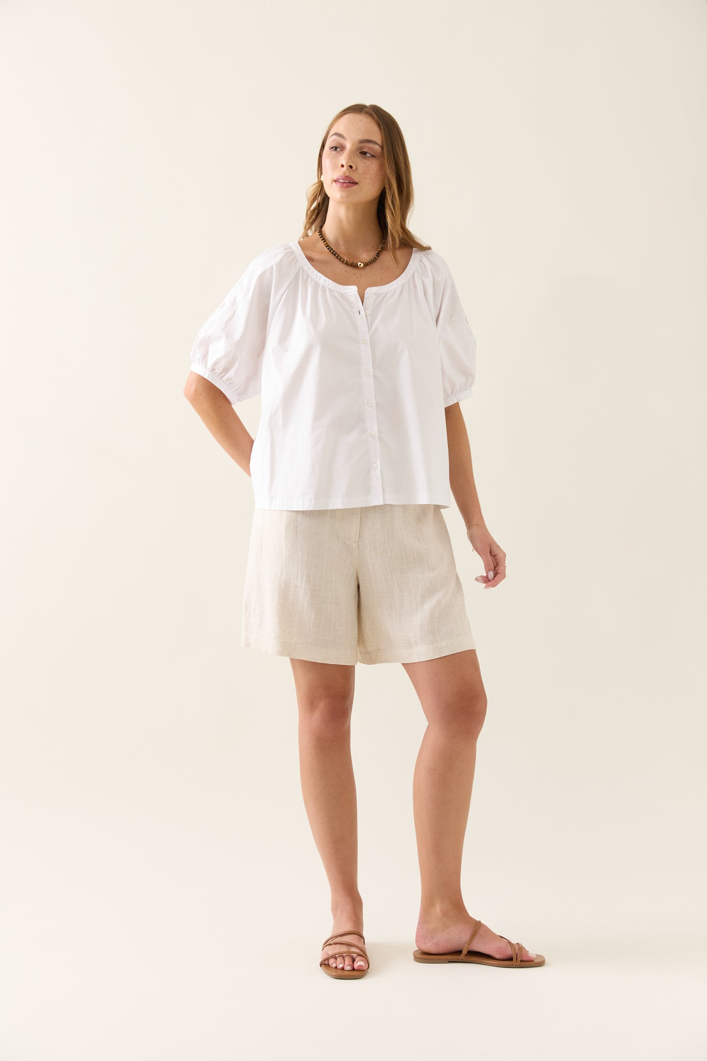 Isle Of Mine - Nilsa Button Top - Lotus