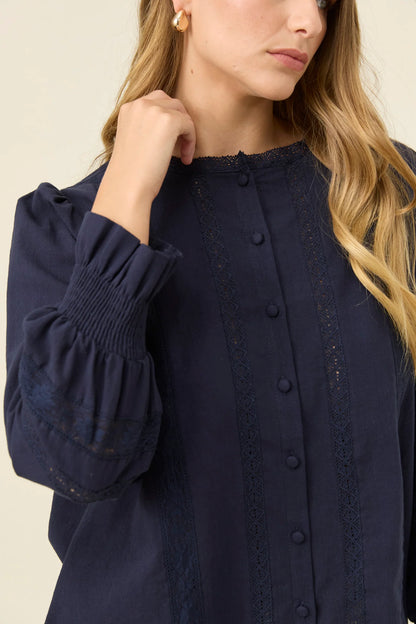 ISLE OF MINE - Maeve Shirt - Navy