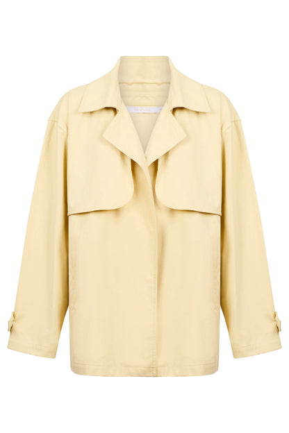 ISLE OF MINE - Farida Cropped Trench - Butter