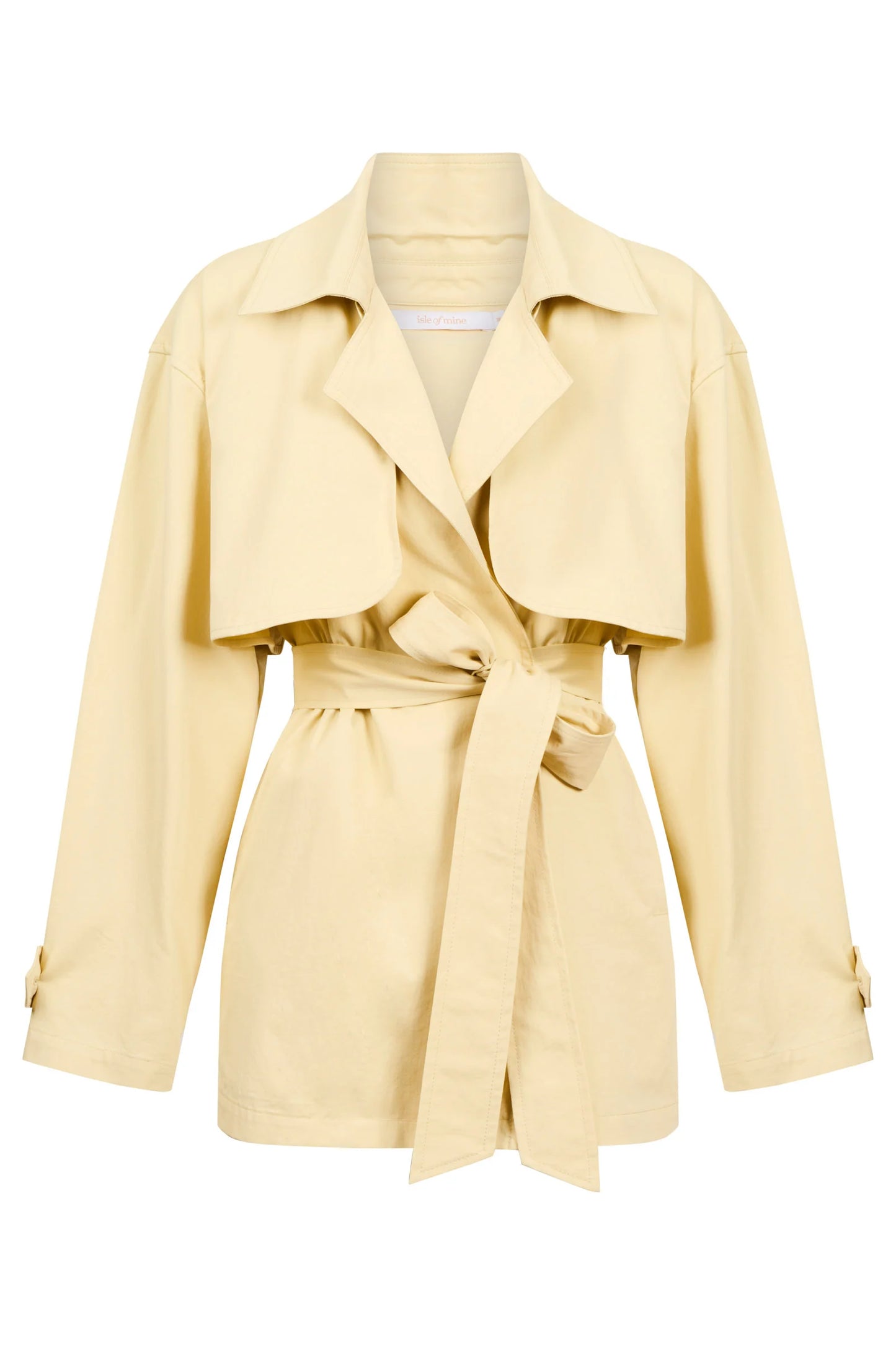 ISLE OF MINE - Farida Cropped Trench - Butter