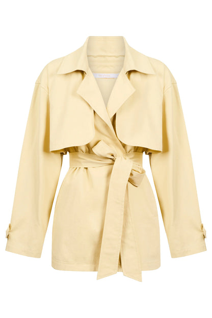 ISLE OF MINE - Farida Cropped Trench - Butter