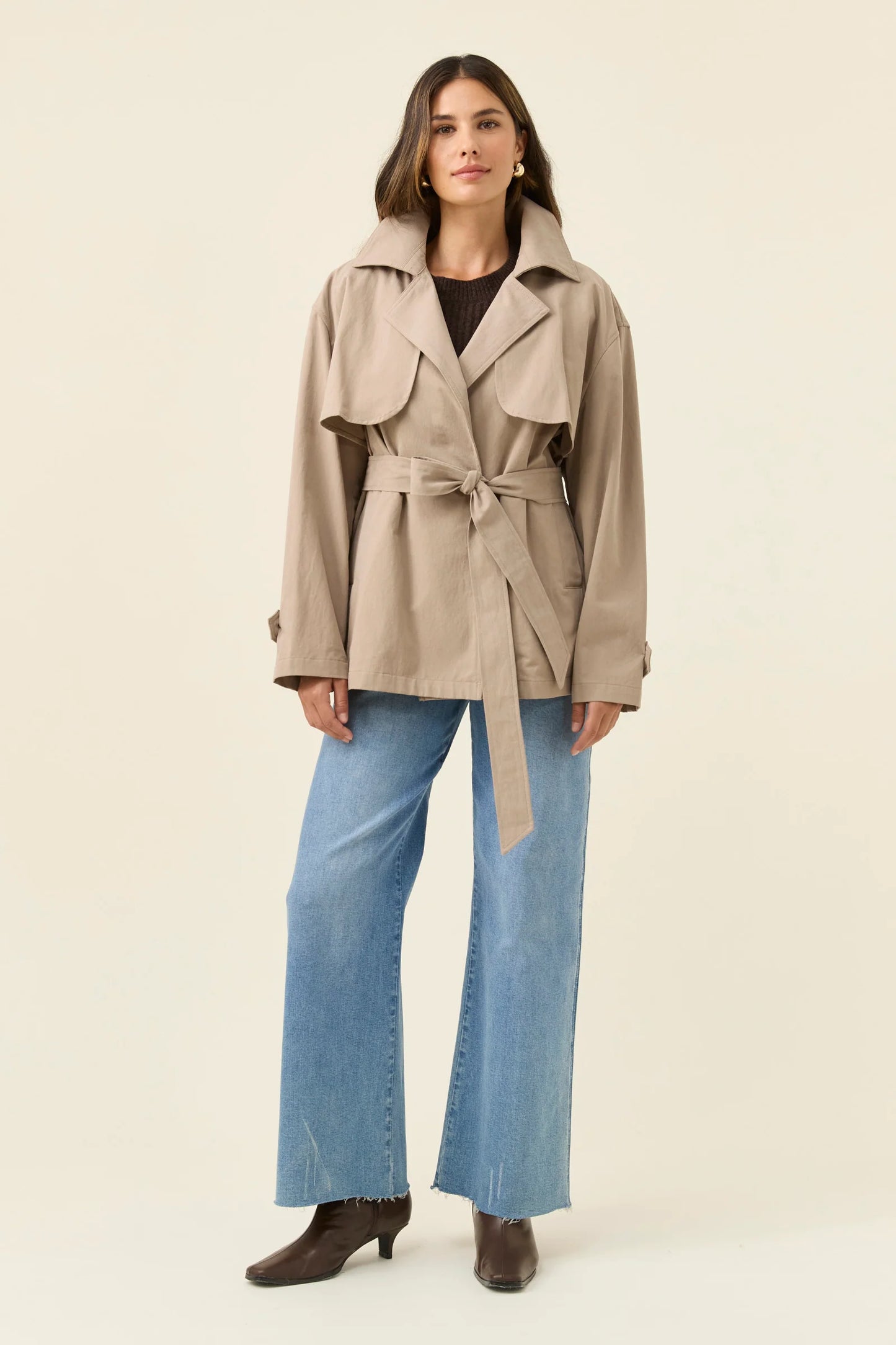 ISLE OF MINE - Farida Cropped Trench - Stone
