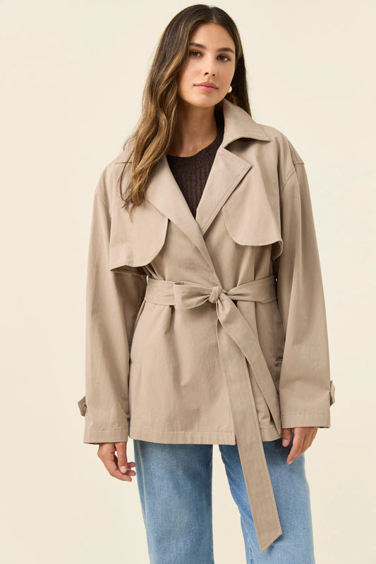ISLE OF MINE - Farida Cropped Trench - Stone