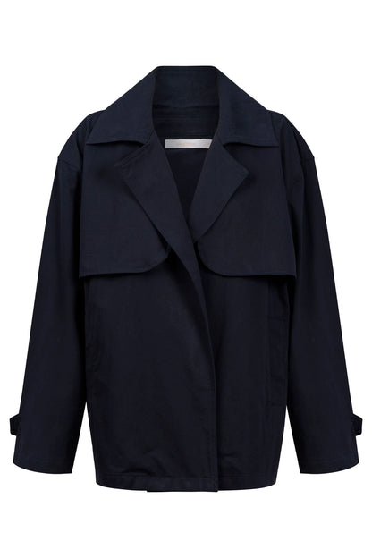 ISLE OF MINE - Farida Cropped Trench - Navy