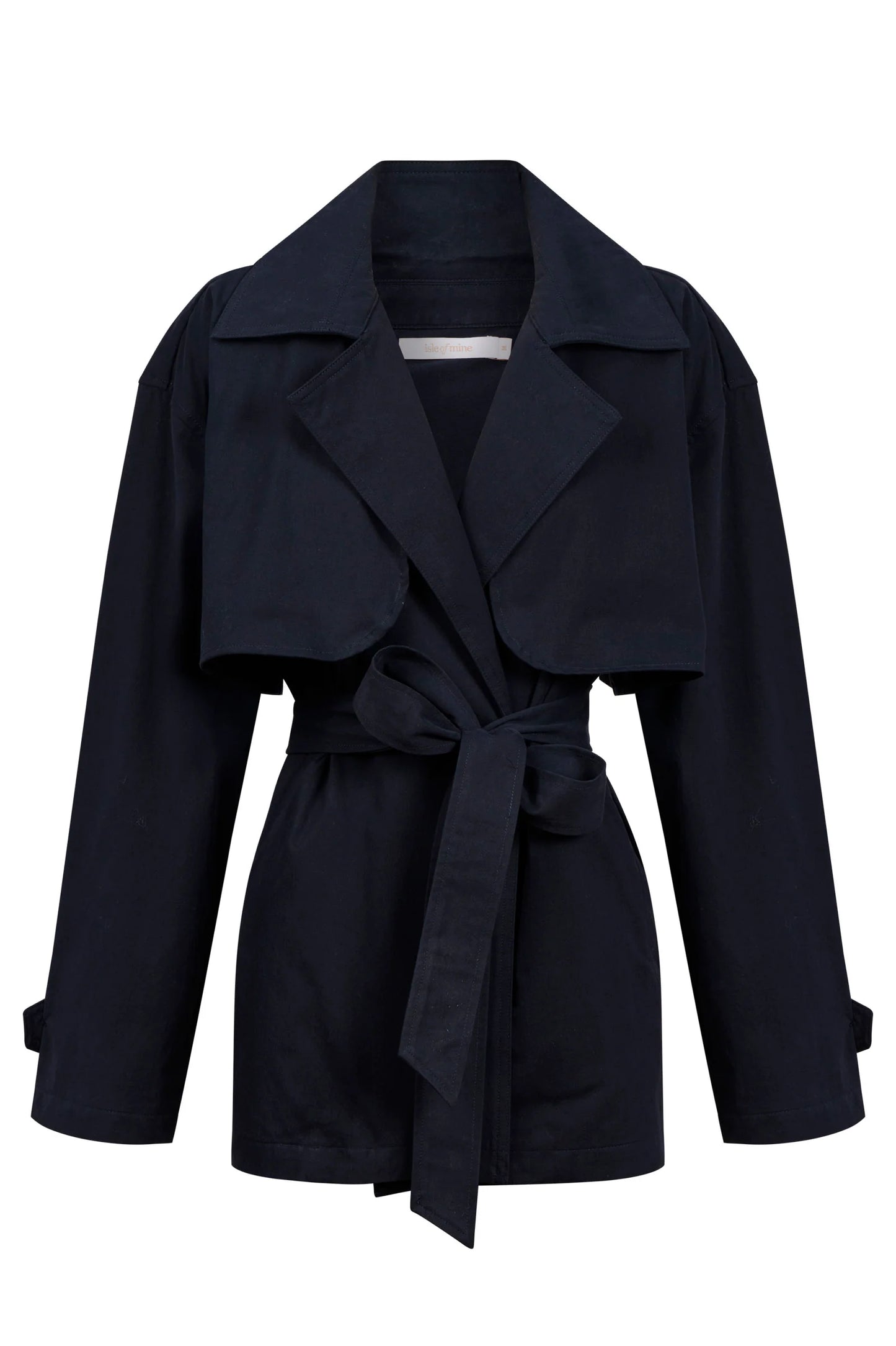 ISLE OF MINE - Farida Cropped Trench - Navy