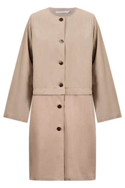 ISLE OF MINE - Farida Convertible Coat - Stone