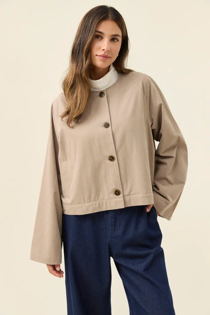ISLE OF MINE - Farida Convertible Coat - Stone