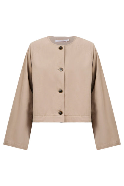 ISLE OF MINE - Farida Convertible Coat - Stone