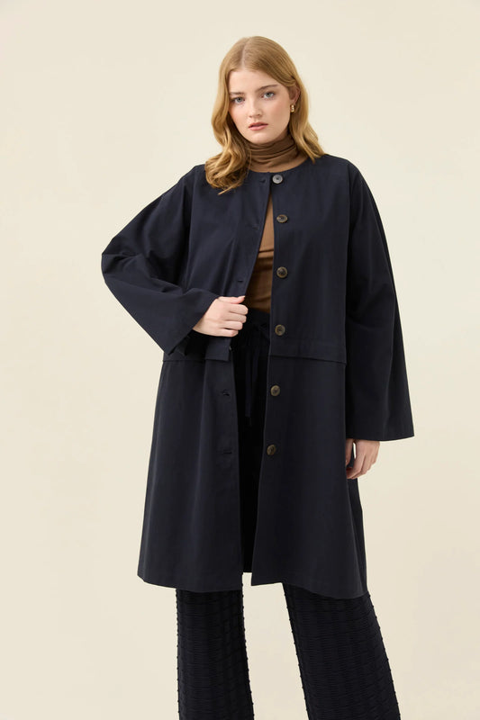 ISLE OF MINE - Farida Convertible Coat - Navy