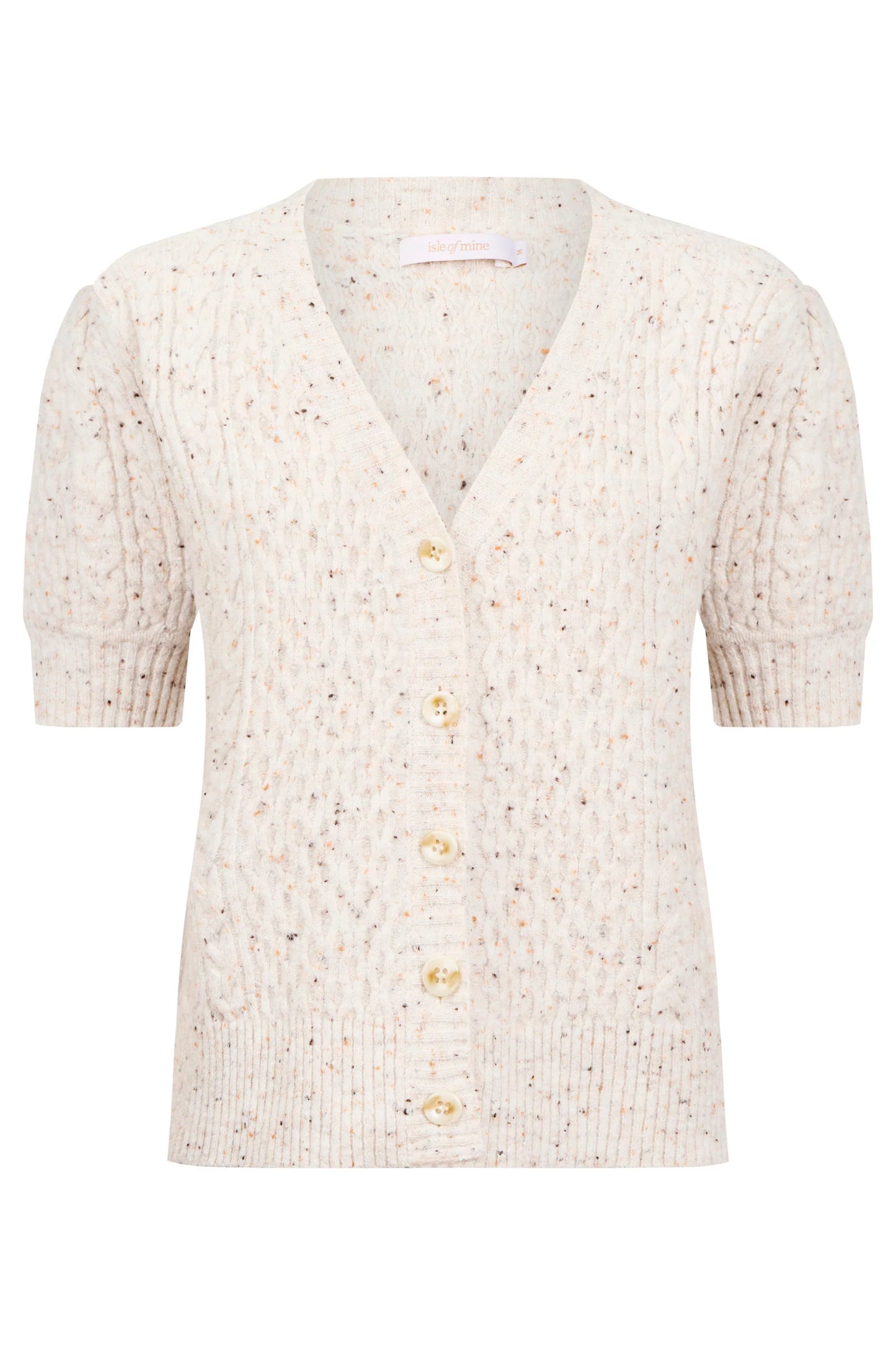 ISLE OF MINE - Mckenna Short Sleeve Cardigan - Ivory