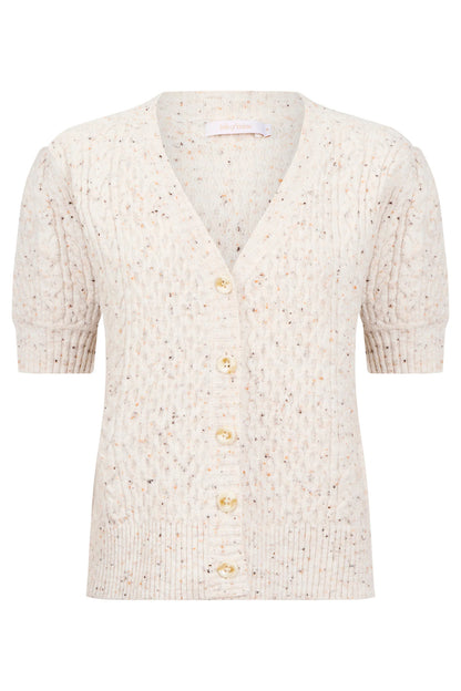 ISLE OF MINE - Mckenna Short Sleeve Cardigan - Ivory