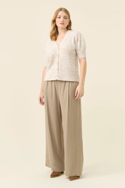ISLE OF MINE - Mckenna Short Sleeve Cardigan - Ivory