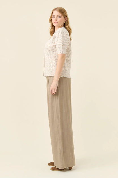 ISLE OF MINE - Mckenna Short Sleeve Cardigan - Ivory