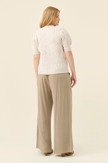 ISLE OF MINE - Mckenna Short Sleeve Cardigan - Ivory