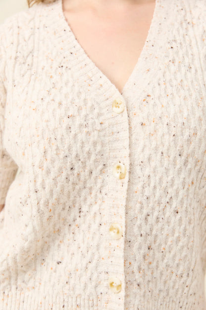 ISLE OF MINE - Mckenna Short Sleeve Cardigan - Ivory