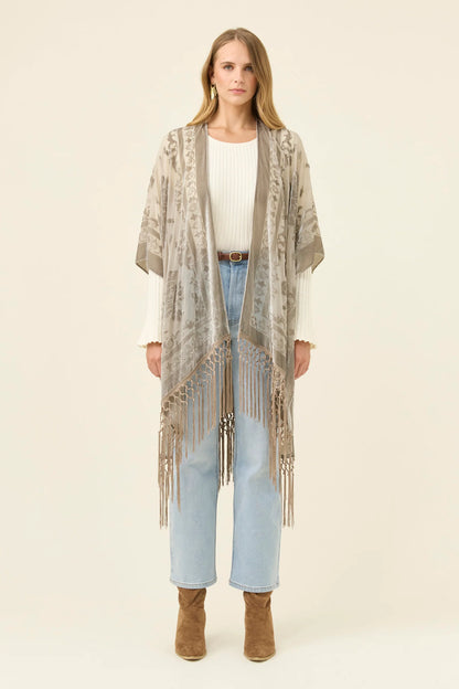 ISLE OF MINE - Navi Velvet Cape - Stone