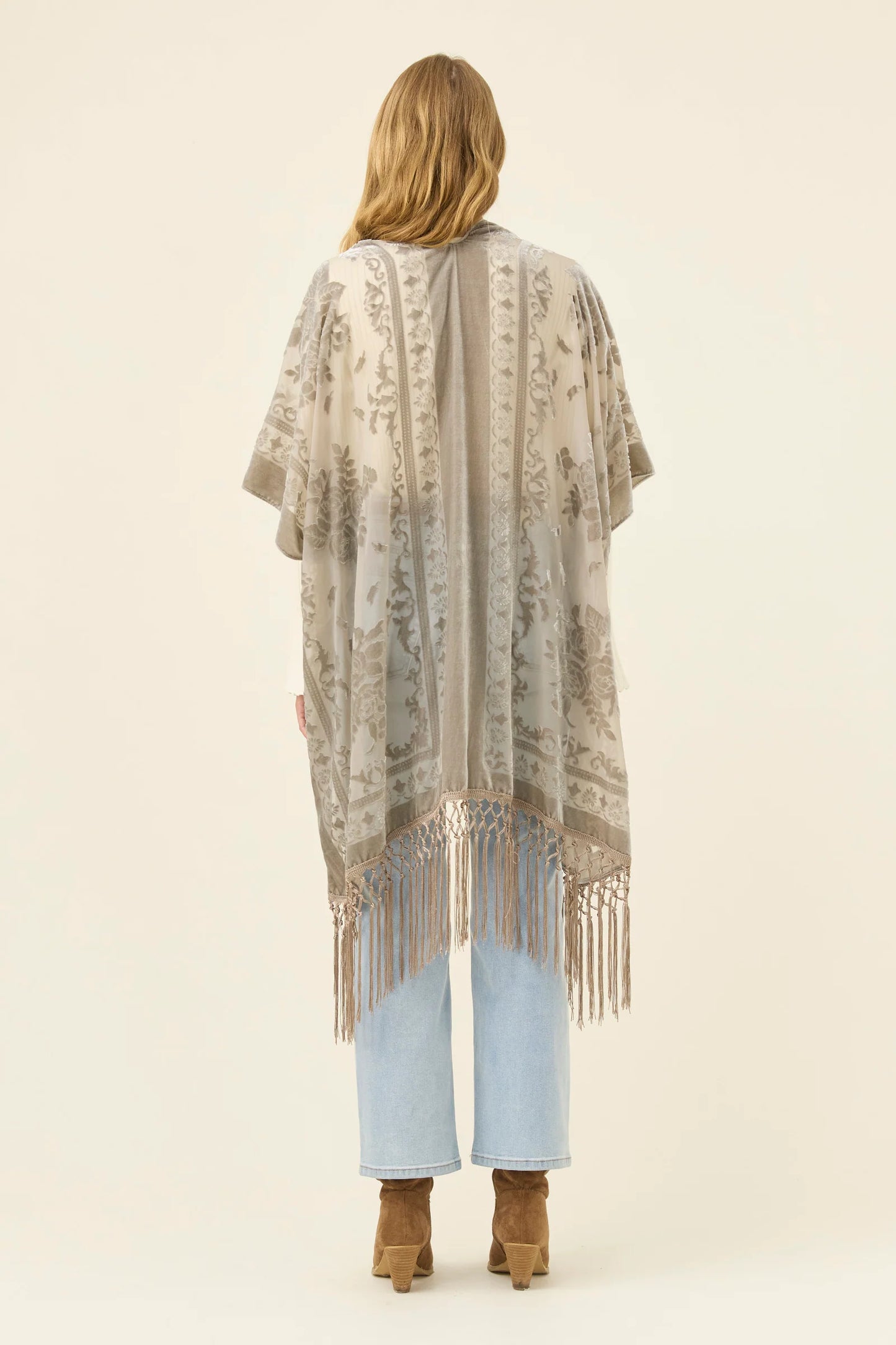 ISLE OF MINE - Navi Velvet Cape - Stone