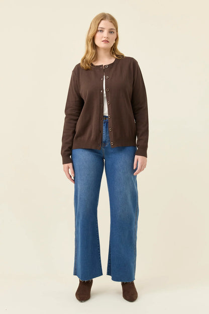 ISLE OF MINE - Darby Cardigan - Chocolate