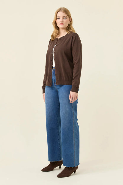 ISLE OF MINE - Darby Cardigan - Chocolate