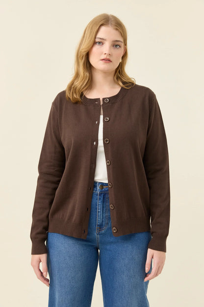 ISLE OF MINE - Darby Cardigan - Chocolate