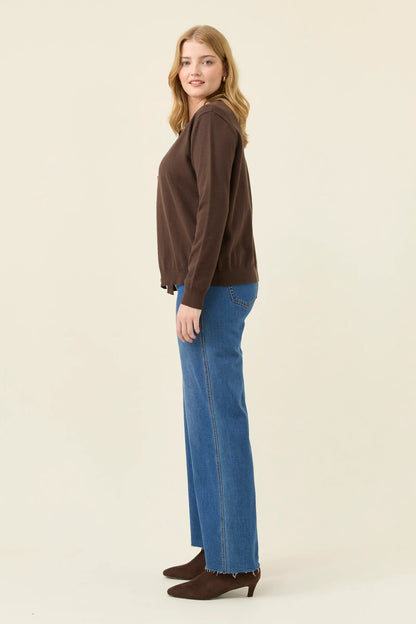 ISLE OF MINE - Darby Cardigan - Chocolate