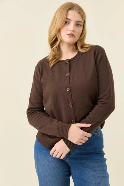 ISLE OF MINE - Darby Cardigan - Chocolate