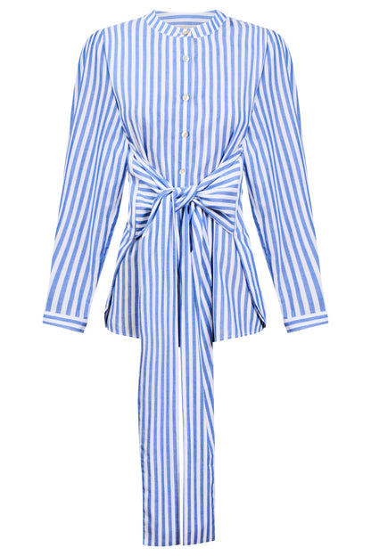 ISLE OF MINE - Quinn Wrap Shirt - Cobalt