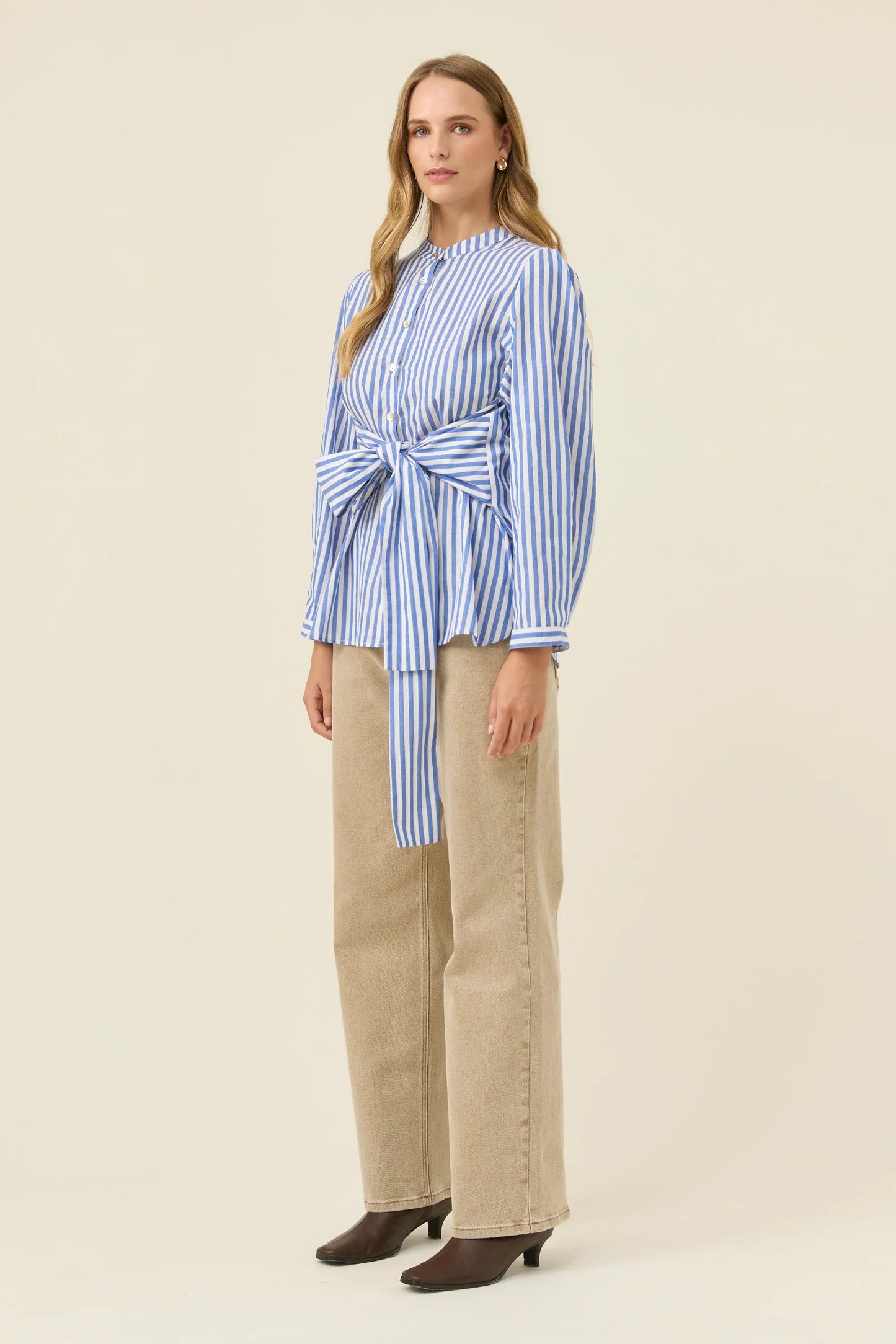 ISLE OF MINE - Quinn Wrap Shirt - Cobalt