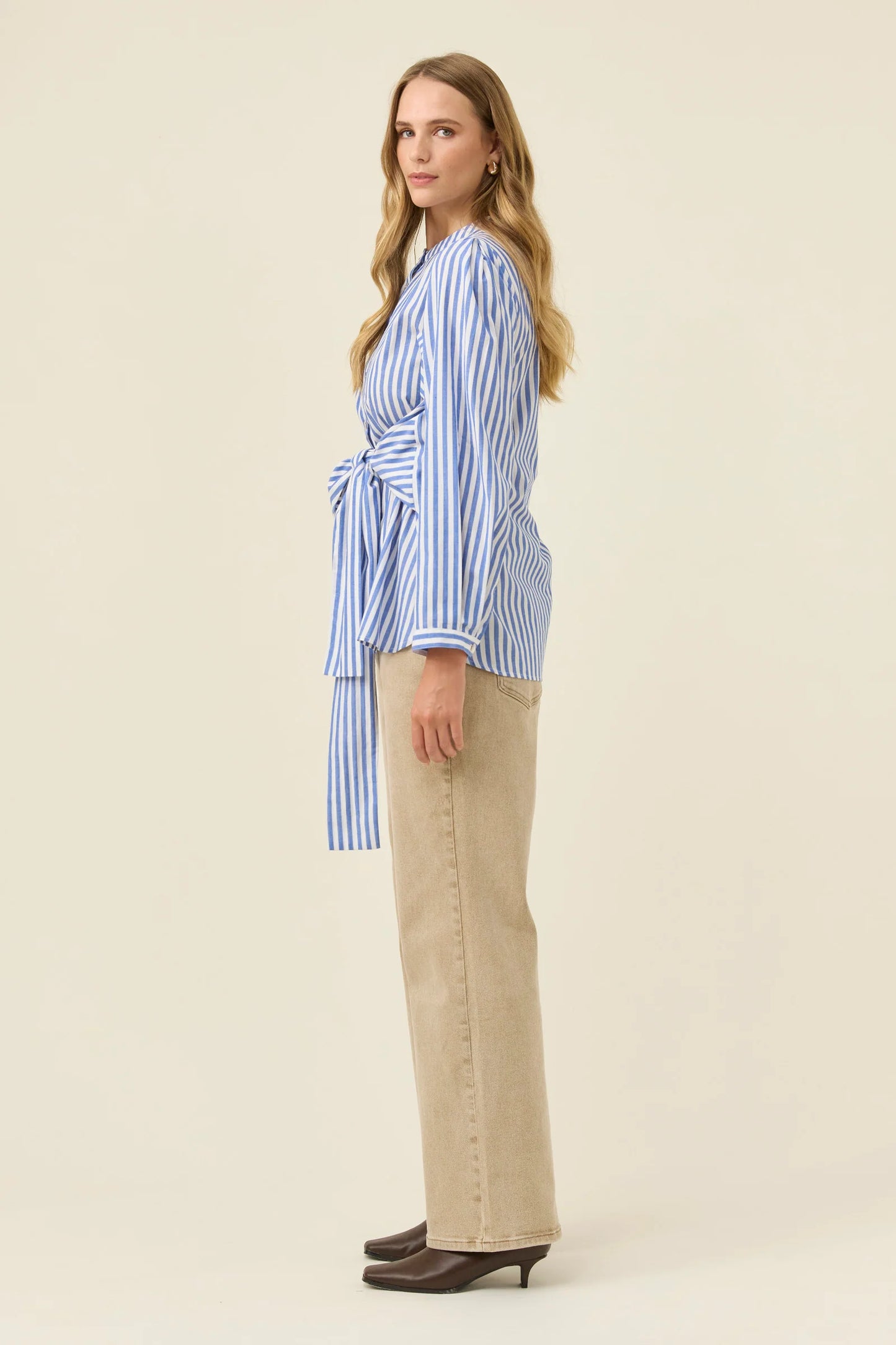 ISLE OF MINE - Quinn Wrap Shirt - Cobalt