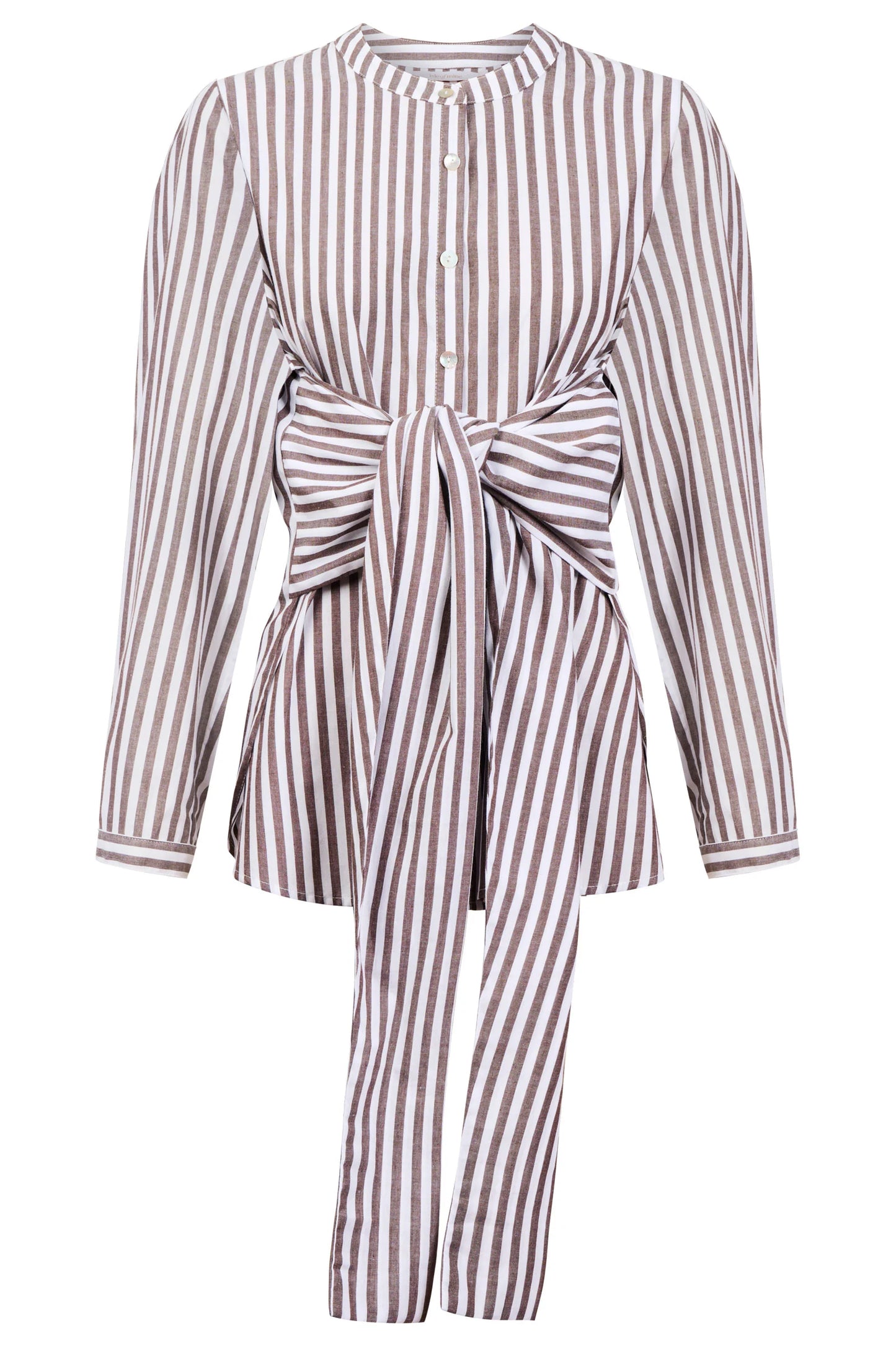 ISLE OF MINE - Quinn Wrap Shirt - Chocolate