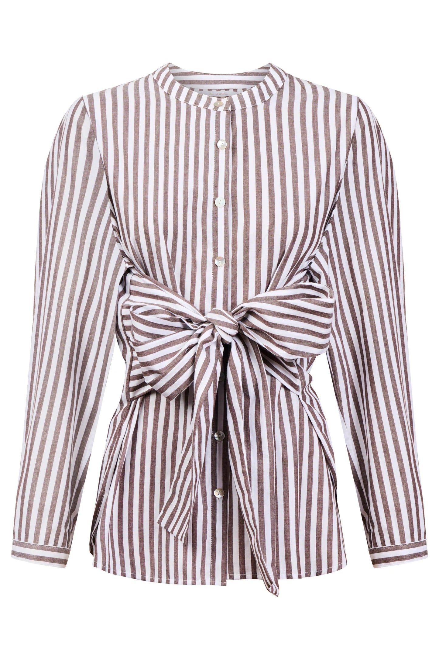 ISLE OF MINE - Quinn Wrap Shirt - Chocolate