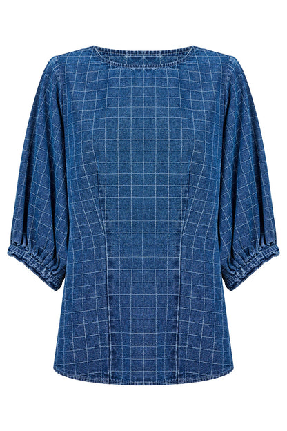 ISLE OF MINE - Sloane Denim Top - Check