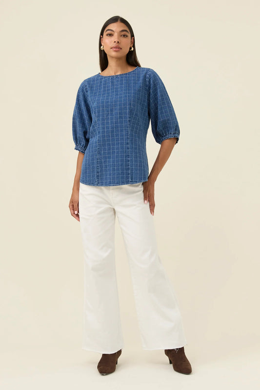 ISLE OF MINE - Sloane Denim Top - Check