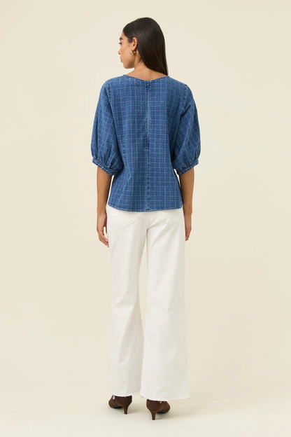 ISLE OF MINE - Sloane Denim Top - Check