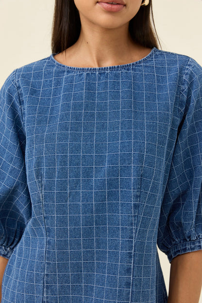 ISLE OF MINE - Sloane Denim Top - Check