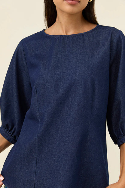 ISLE OF MINE - Sloane Denim Top - Indigo