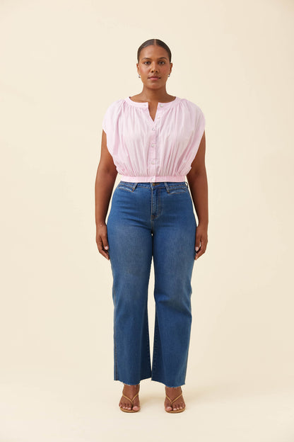ISLE OF MINE - Rosa Reversible Crop Top - Light Pink
