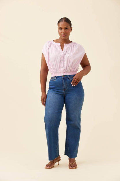ISLE OF MINE - Rosa Reversible Crop Top - Light Pink