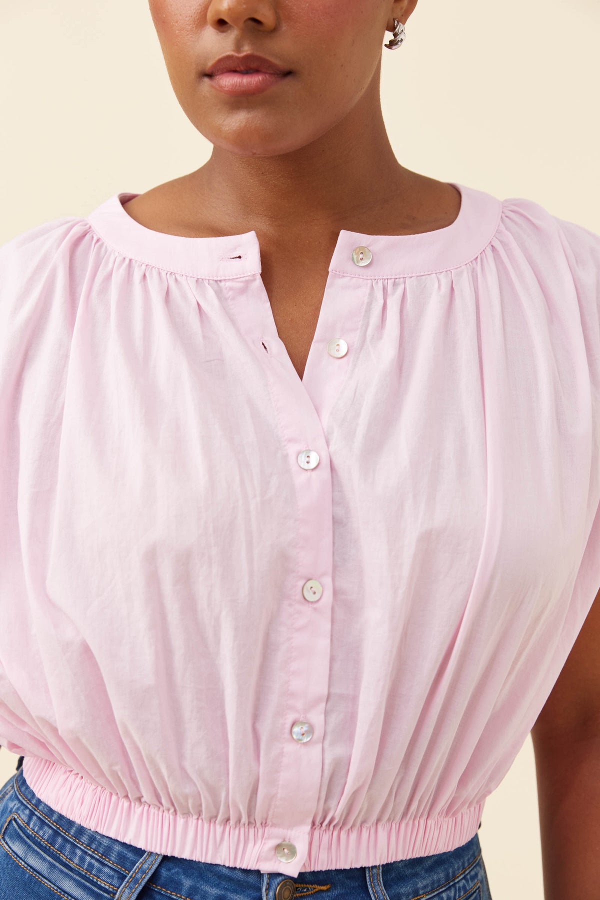 ISLE OF MINE - Rosa Reversible Crop Top - Light Pink