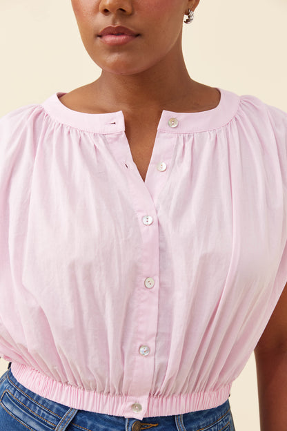 ISLE OF MINE - Rosa Reversible Crop Top - Light Pink
