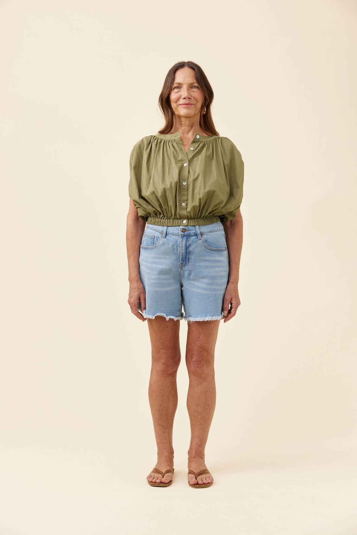 ISLE OF MINE - Rosa Reversible Crop Top - Sage