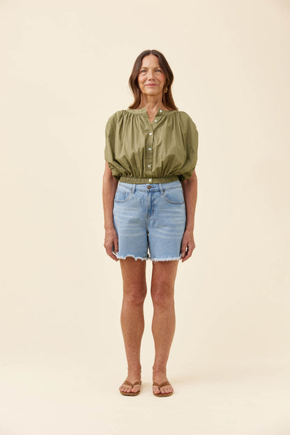 ISLE OF MINE - Rosa Reversible Crop Top - Sage