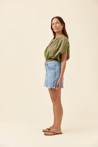 ISLE OF MINE - Rosa Reversible Crop Top - Sage