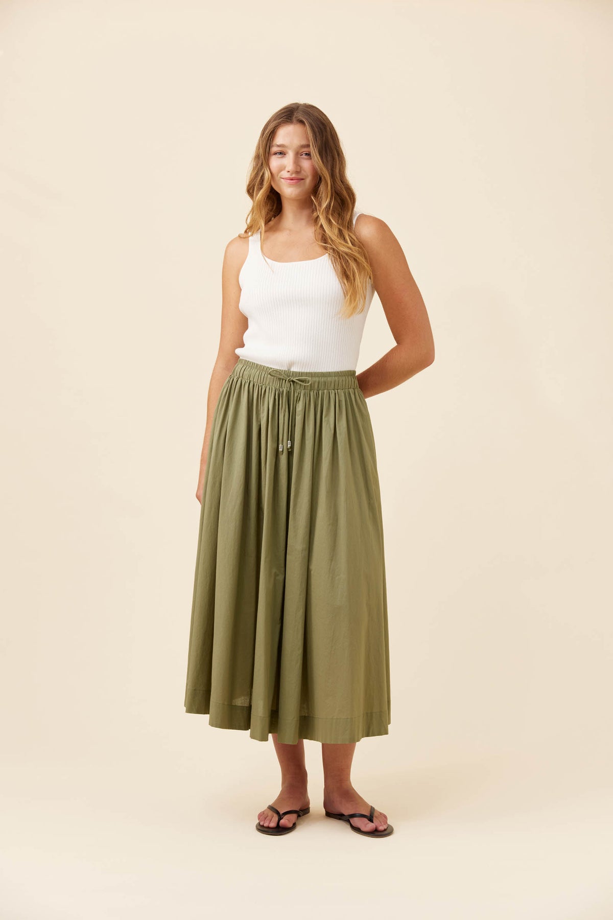 ISLE OF MINE - Rosa Maxi Skirt - Sage