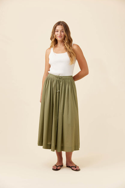 ISLE OF MINE - Rosa Maxi Skirt - Sage