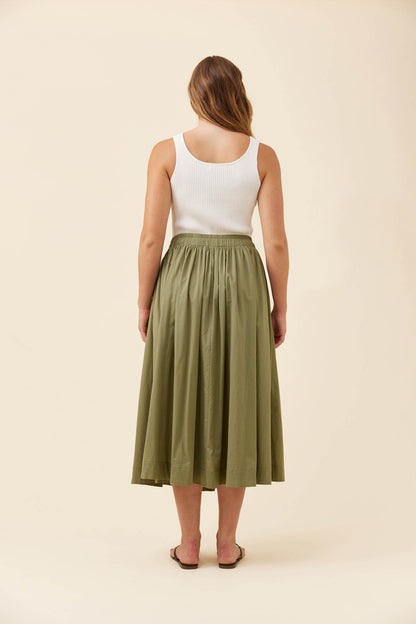 ISLE OF MINE - Rosa Maxi Skirt - Sage