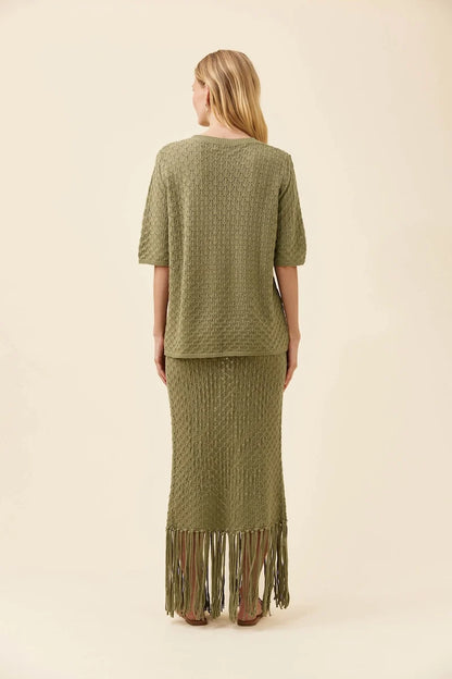 ISLE OF MINE - Mia Knit Tshirt - Sage