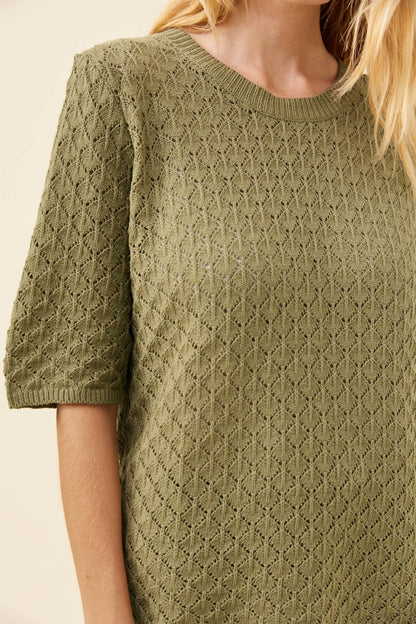 ISLE OF MINE - Mia Knit Tshirt - Sage