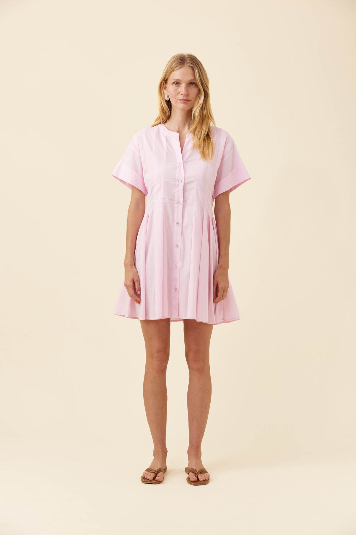 ISLE OF MINE - Rosa Pleat Dress - Light pink