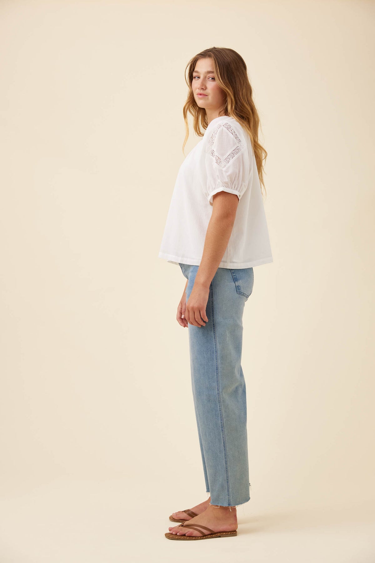 ISLE OF MINE - Frances Button Top - White